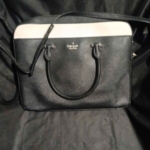 Kate Spade Black and Cream Laptop Bag